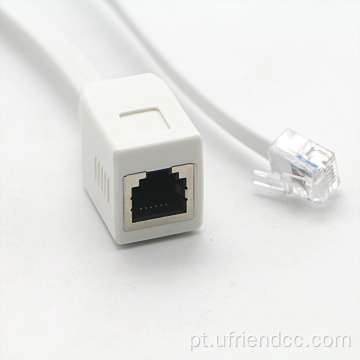 6p6c Spiral enrolado RJ11/RJ22/RJ45 Cabo telefônico